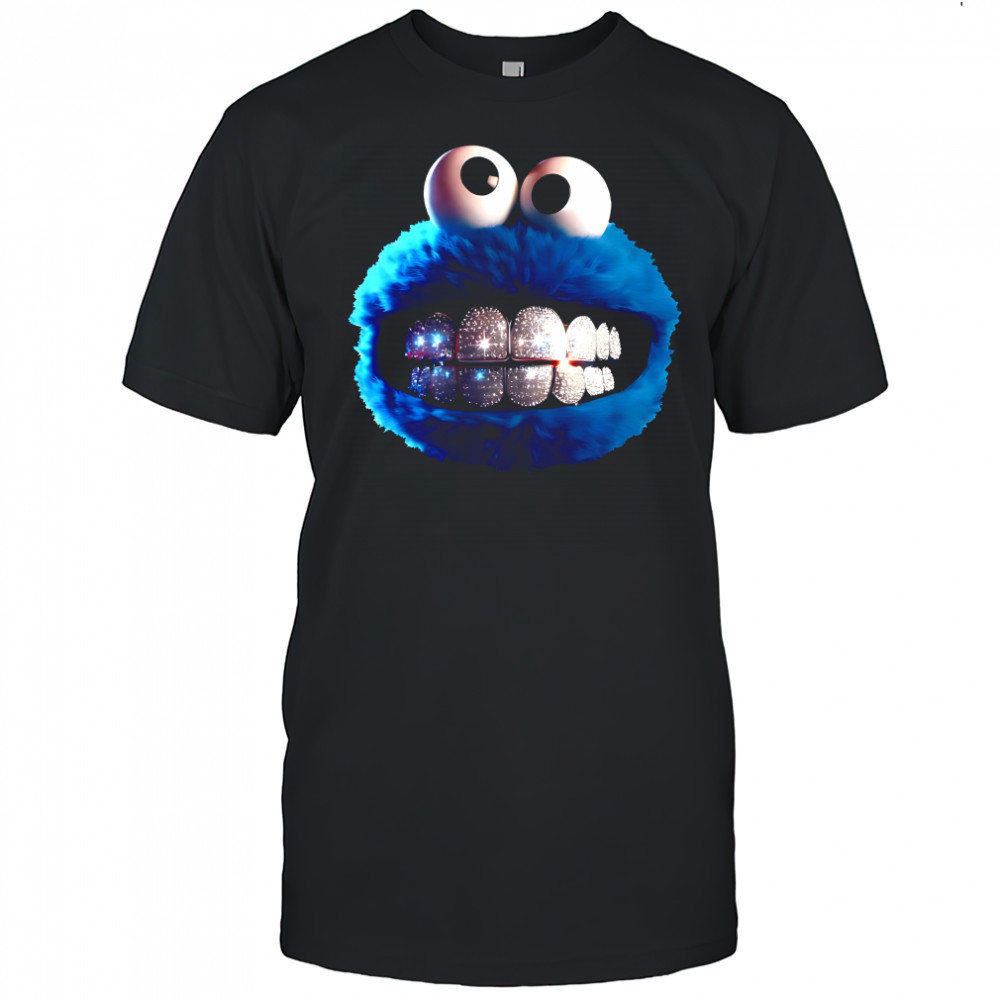 Cookie monster grilled up graphic meme shirt