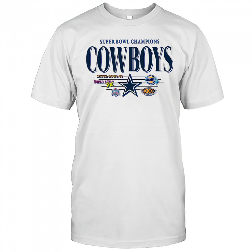 Dallas Cowboys NFL Super Bowl Champions The team’s championships vintage logo shirt