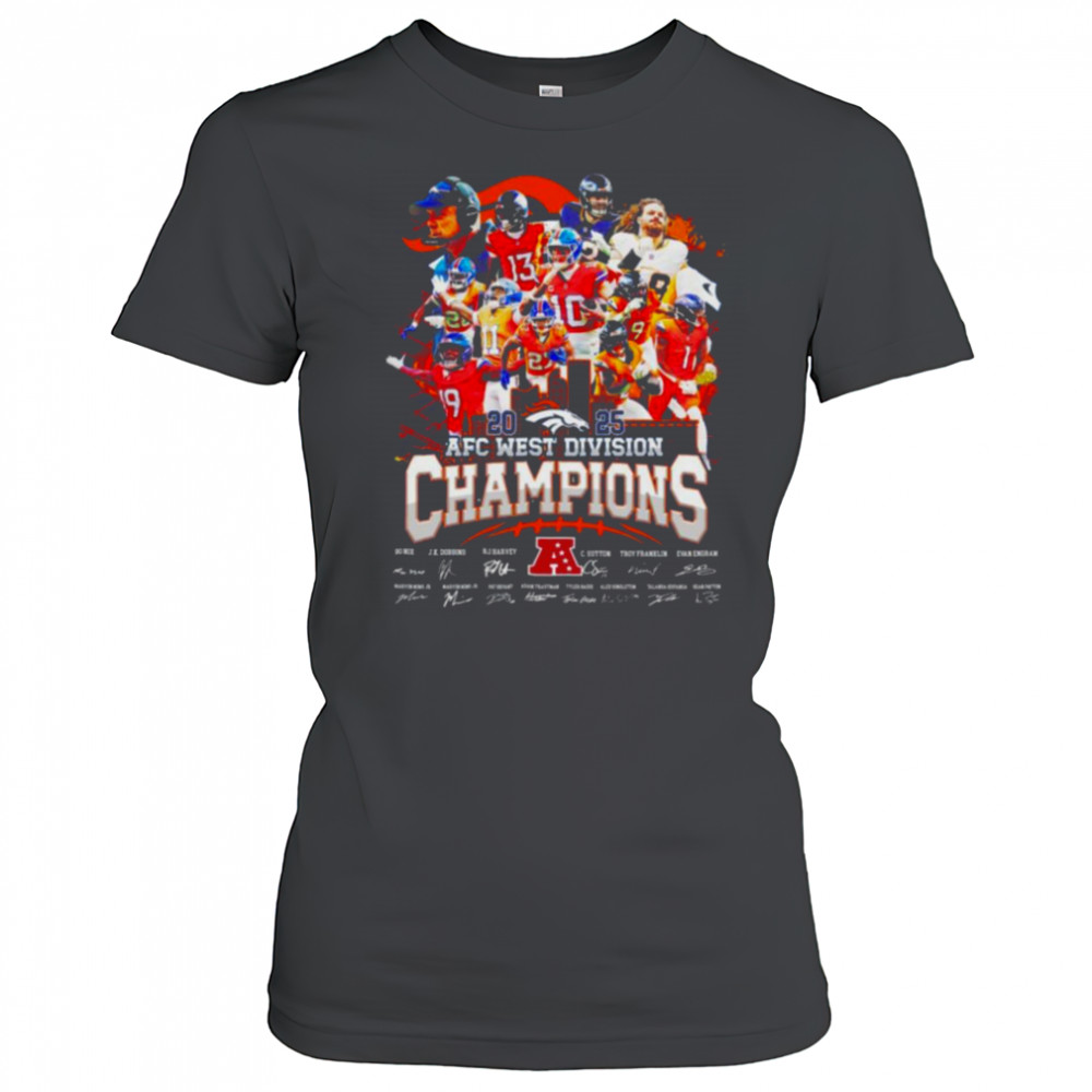 Denver Broncos 2025 AFC West Division Champions Commemorative T Shirt