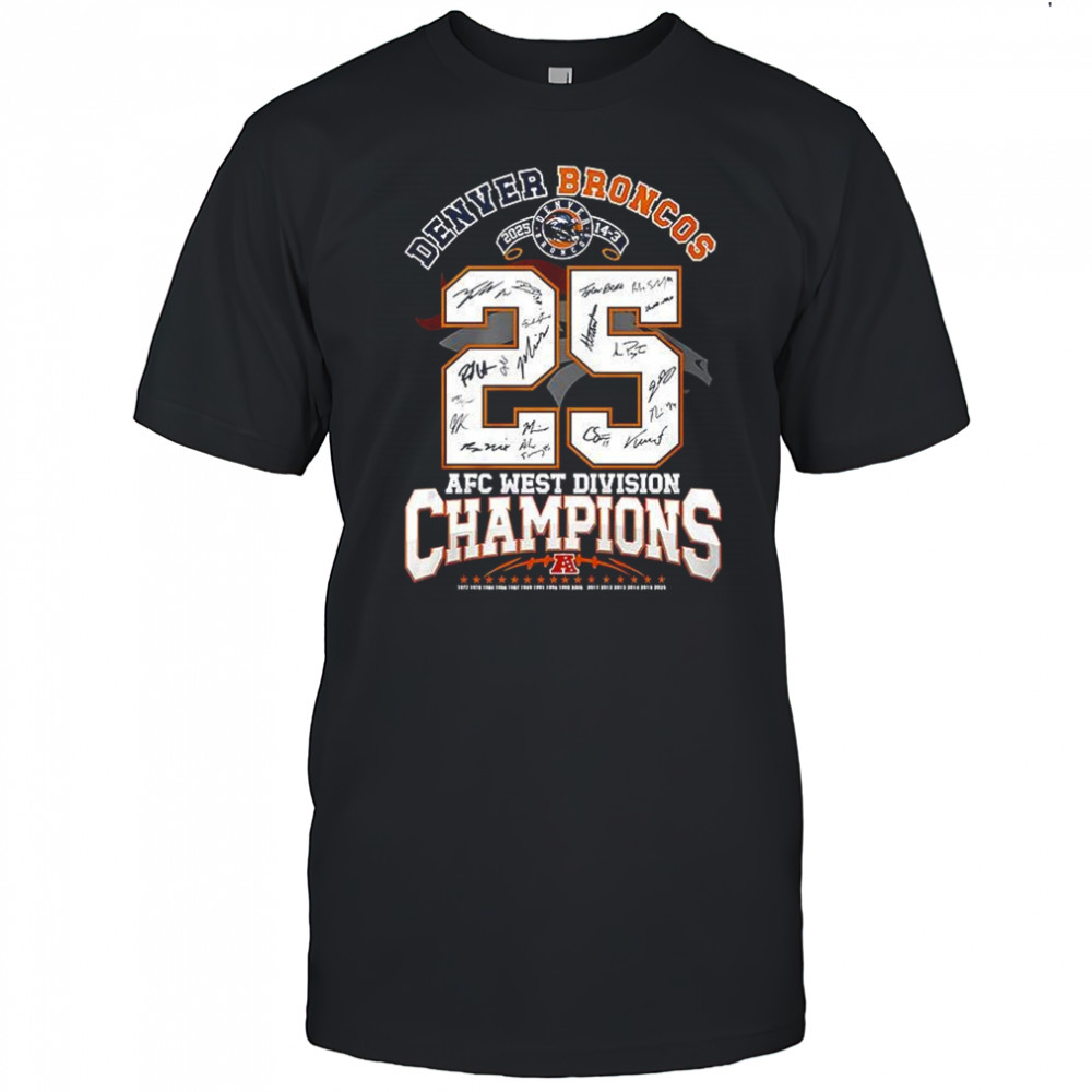 Denver Broncos 25 AFC West Division Champion signature shirt