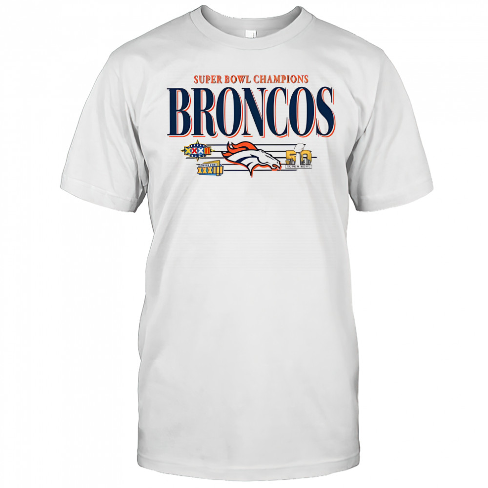 Denver Broncos NFL Super Bowl Champions The team’s championships vintage logo shirt