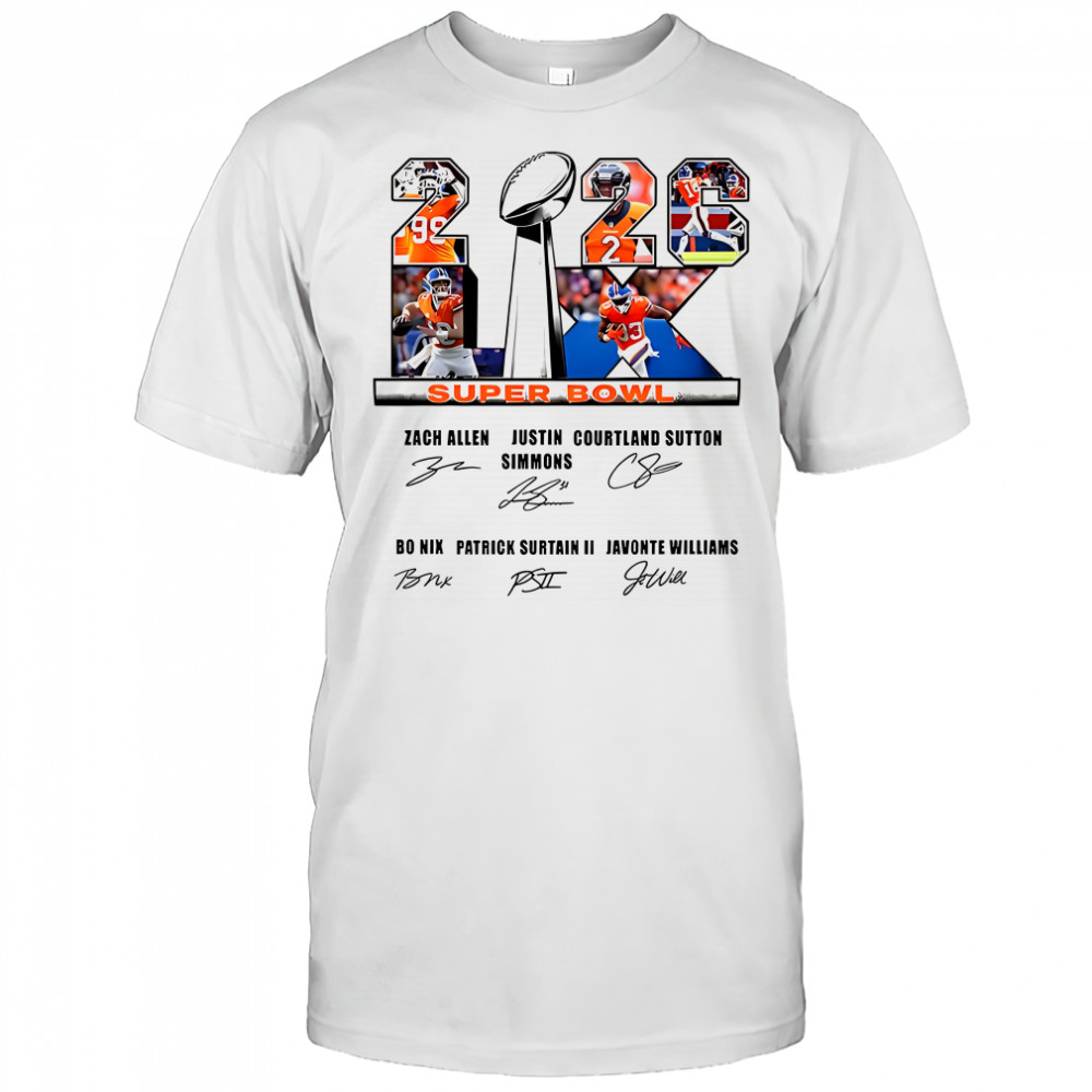 Denver Broncos Super Bowl LX Championship 2026 signature shirt