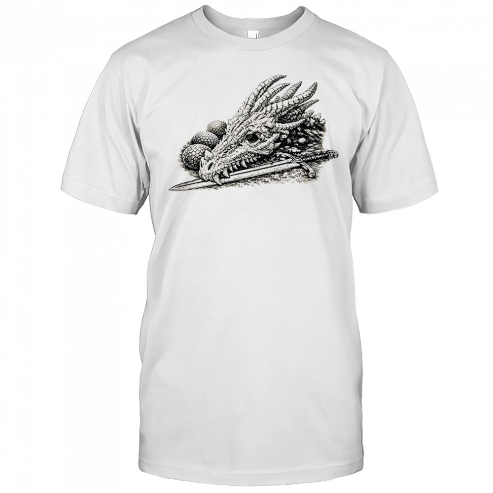 Dragon skull sword and egg sketch shirt