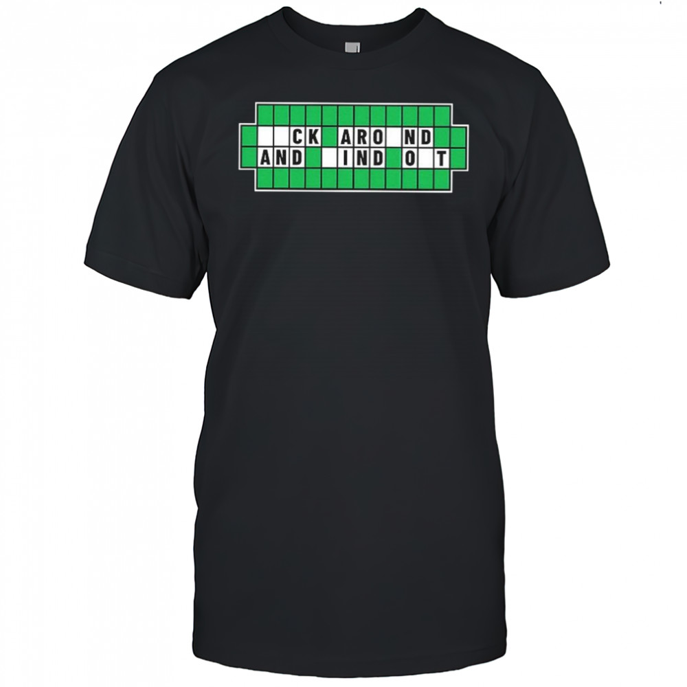 FAFO Fuck around and find out Solve the Puzzle crossword shirt
