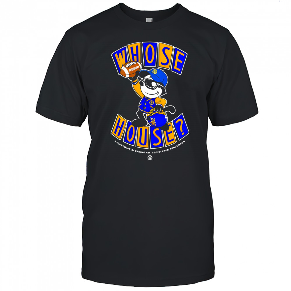 Felix the Cat wearing sunglasses with football outfit whose house shirt