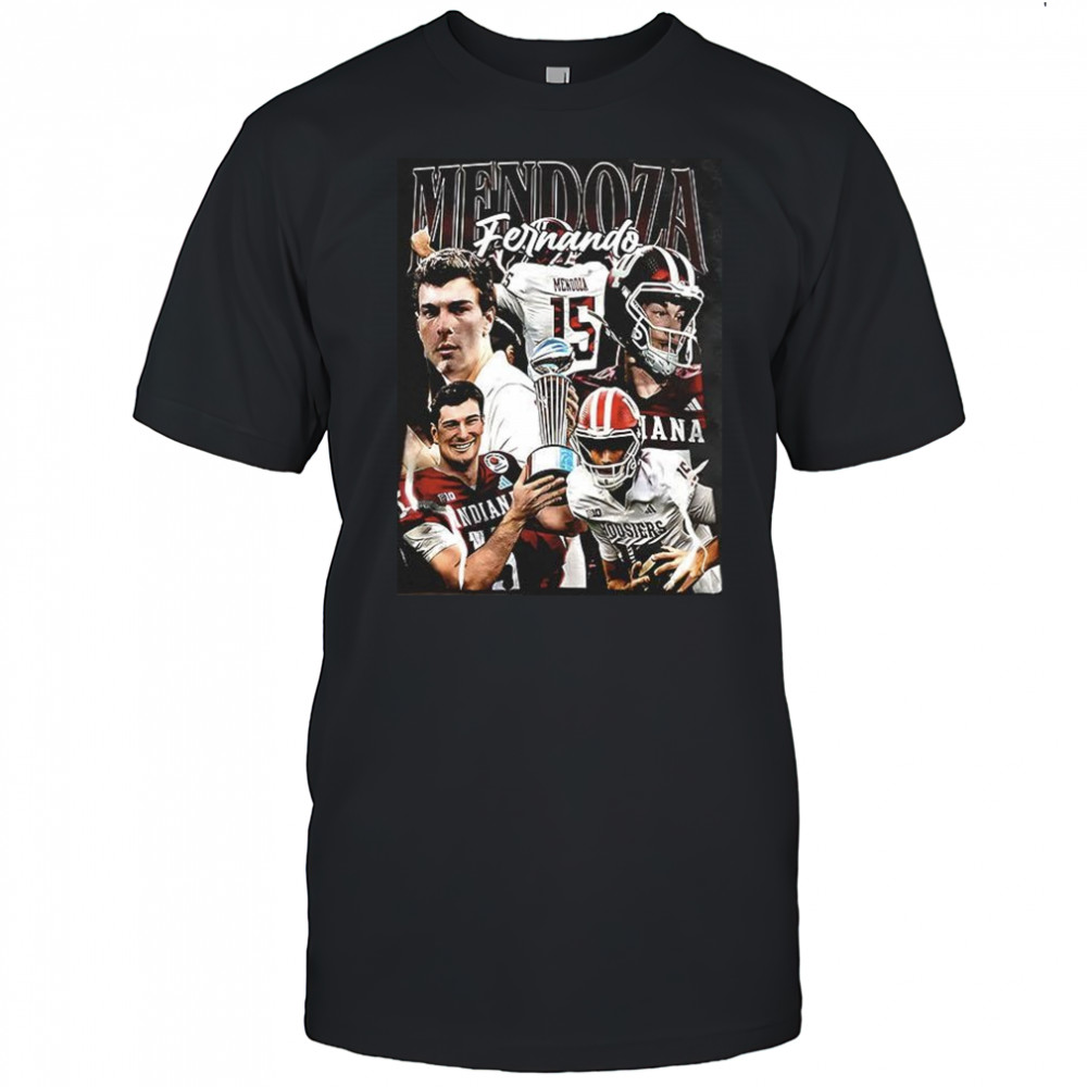 Fernando Mendoza Indiana Hoosiers National Champions 2025 90s style graphic shirt