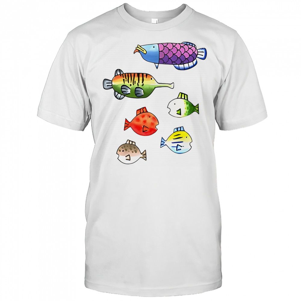 Fishing Wii Party play fish species video game shirt