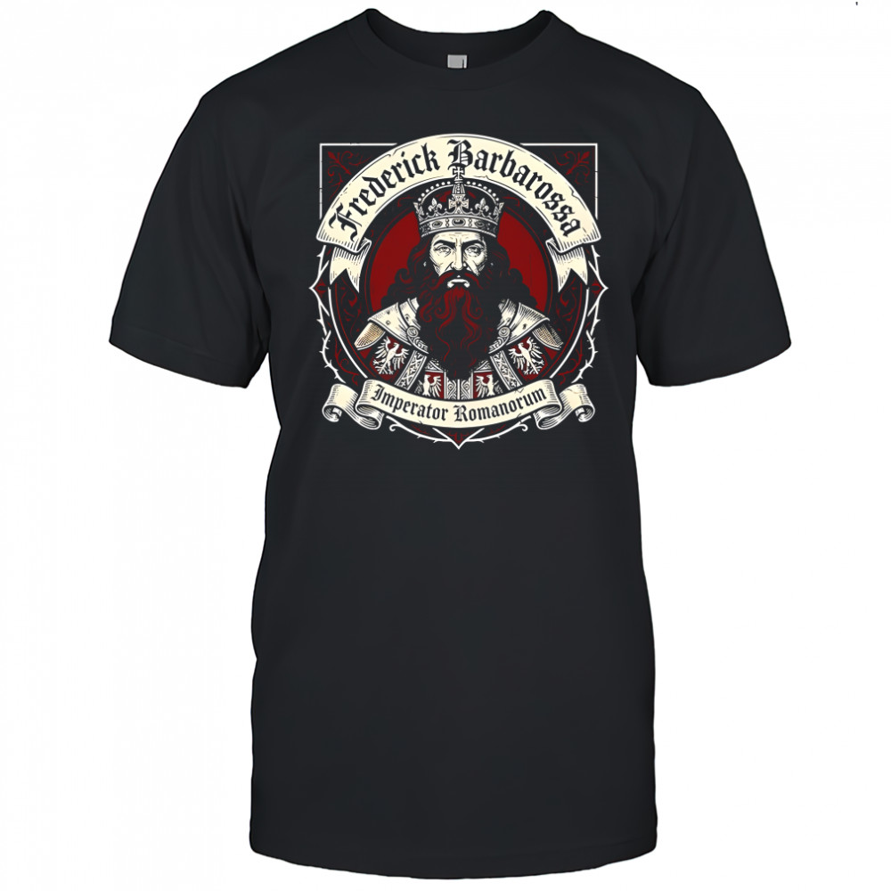Frederick Barbarossa Roman Emperor logo retro shirt