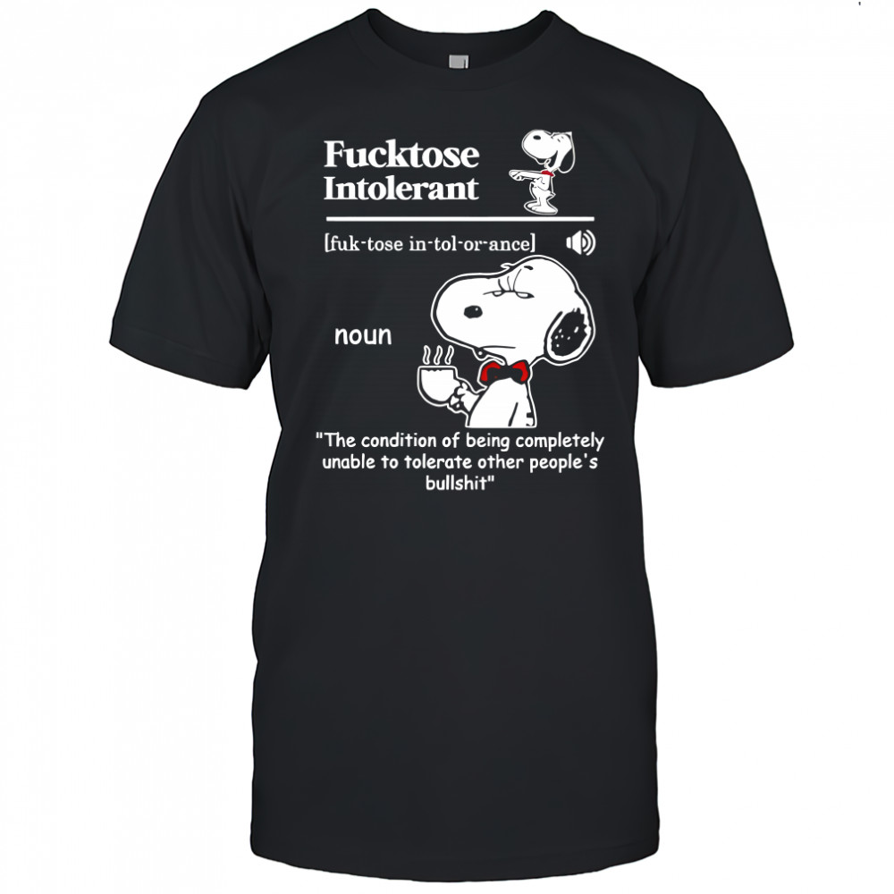 Fucktose Intolerant Snoopy graphic shirt
