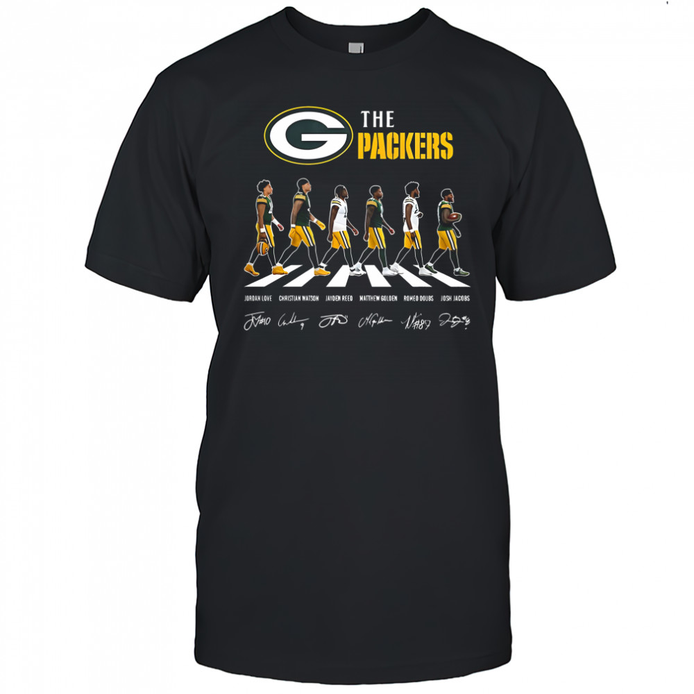 Green Bay Packers NFL player cross the road signature shirt