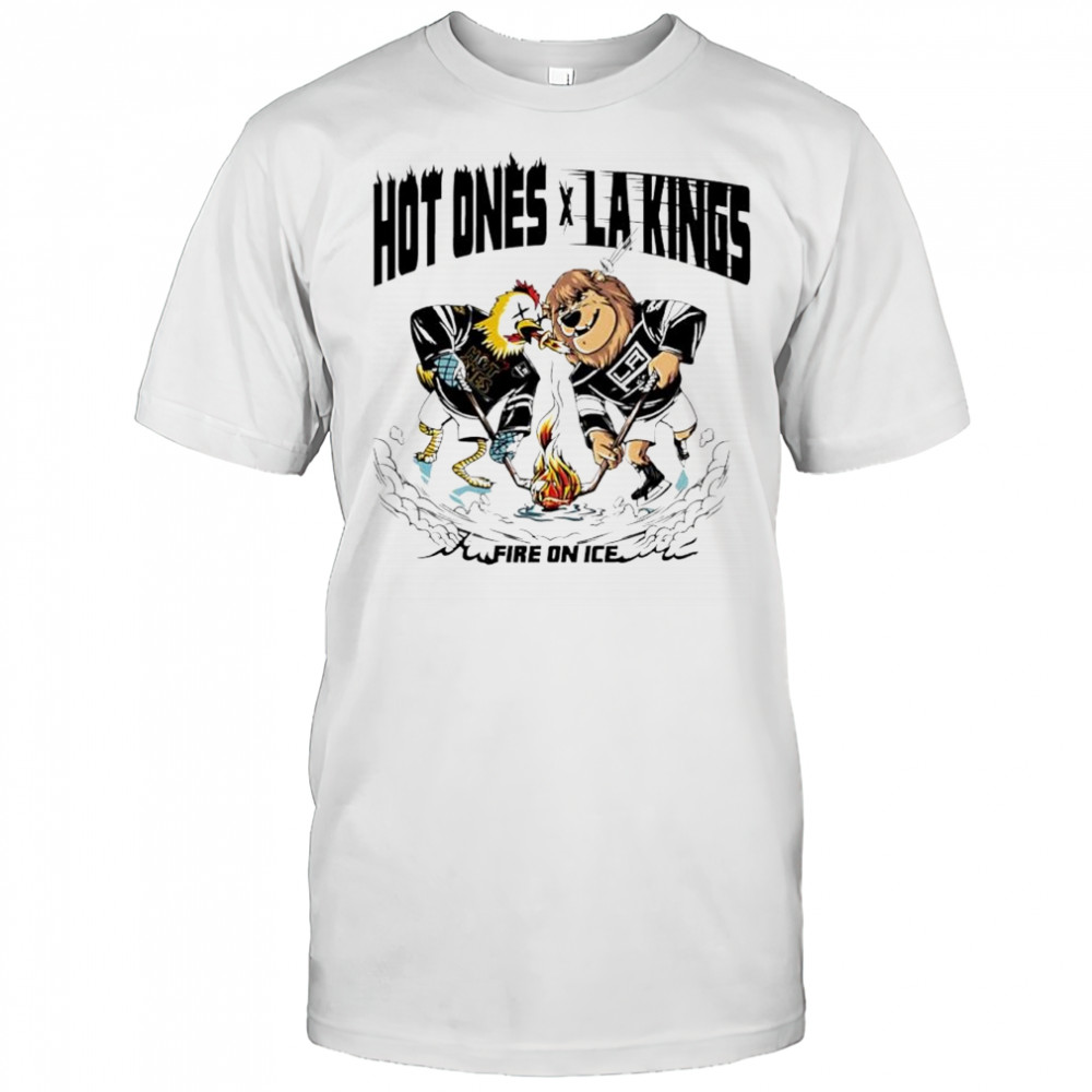 Hot Ones x LA Kings Fire on Ice mascot shirt