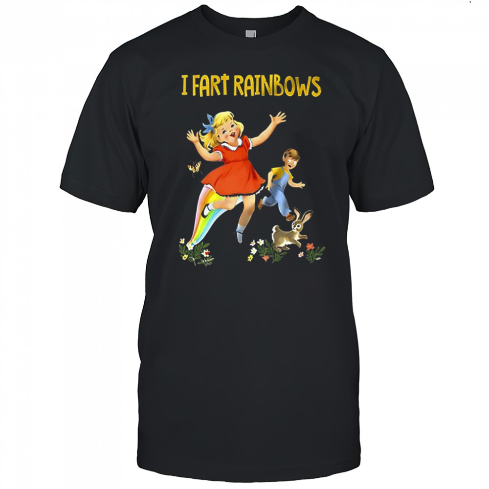 I fart rainbows children cartoon vintage shirt