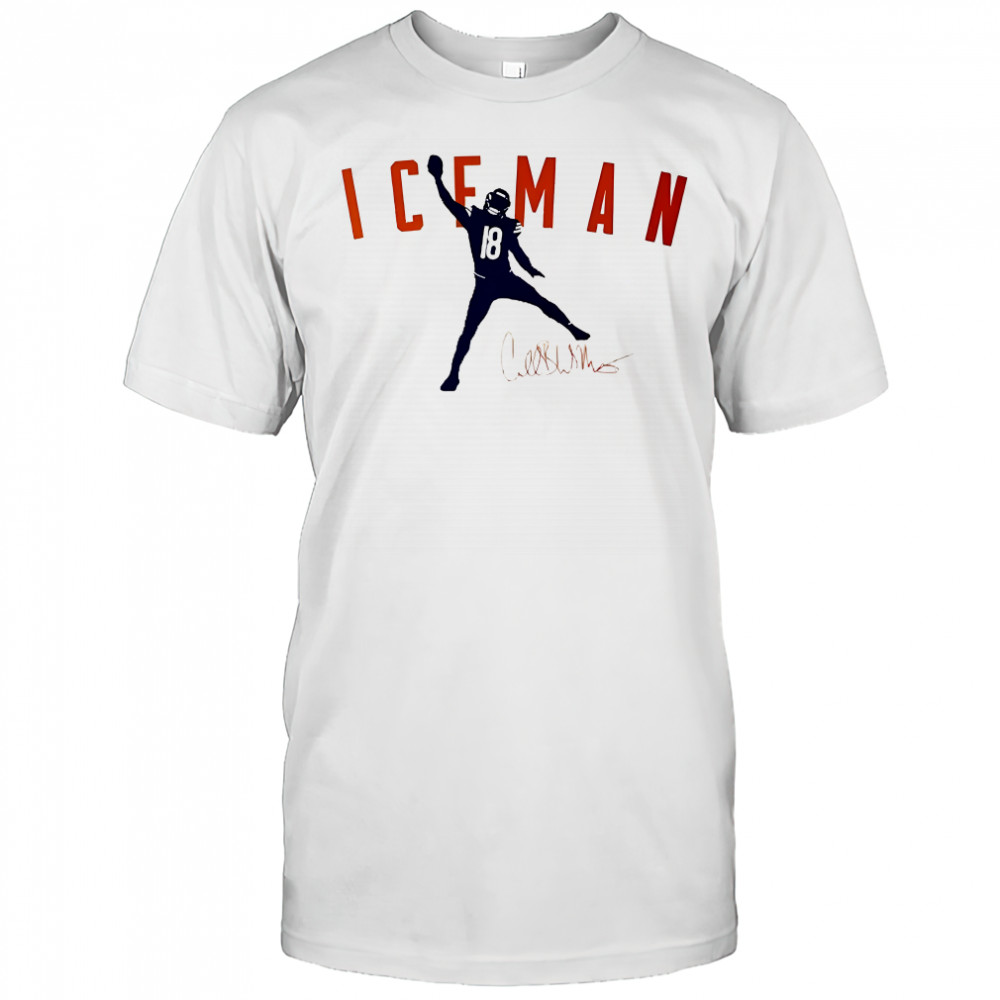 Iceman Caleb Williams 18 Chicago Bears Football graphic signature shirt