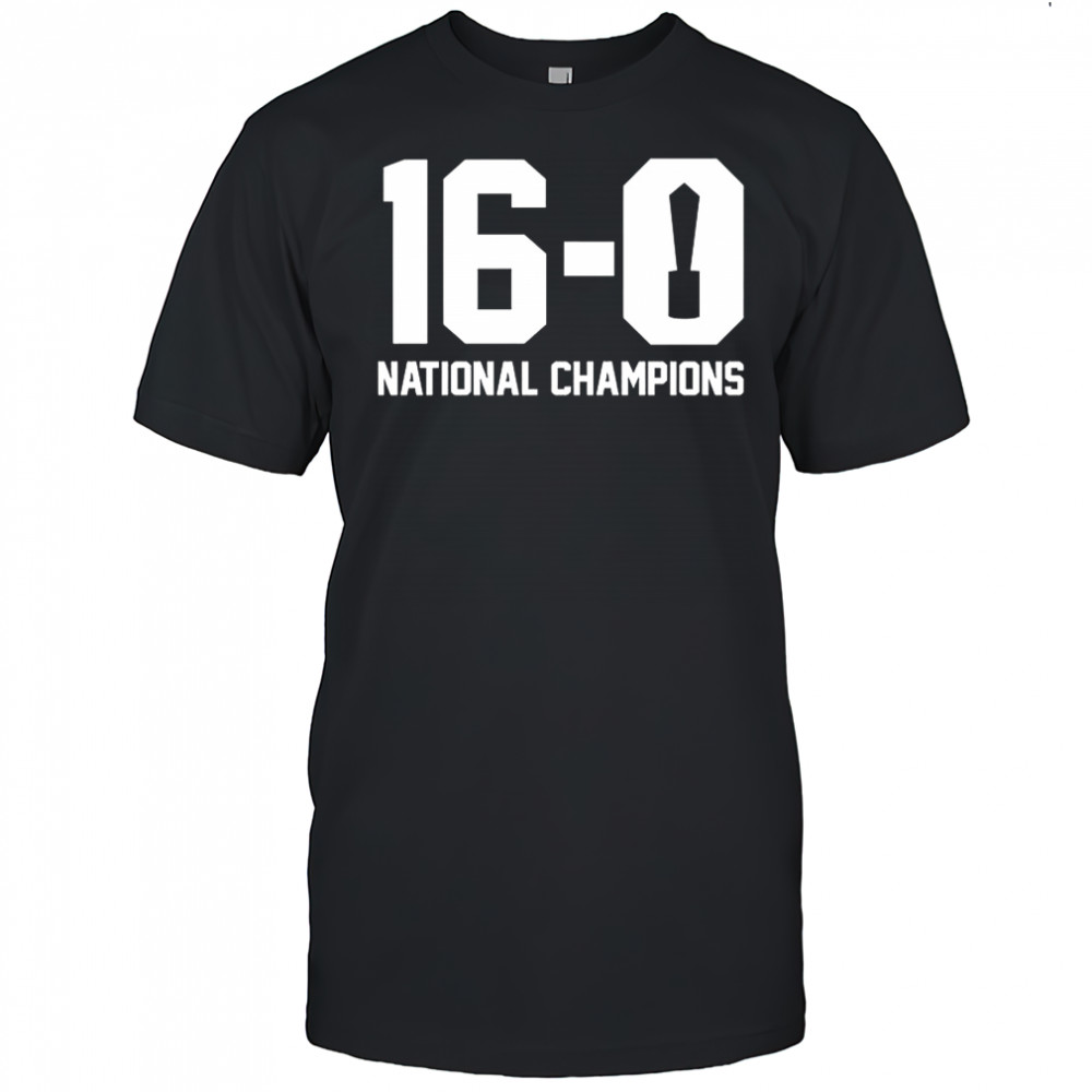 Indiana Hoosiers 16-0 National Champions shirt