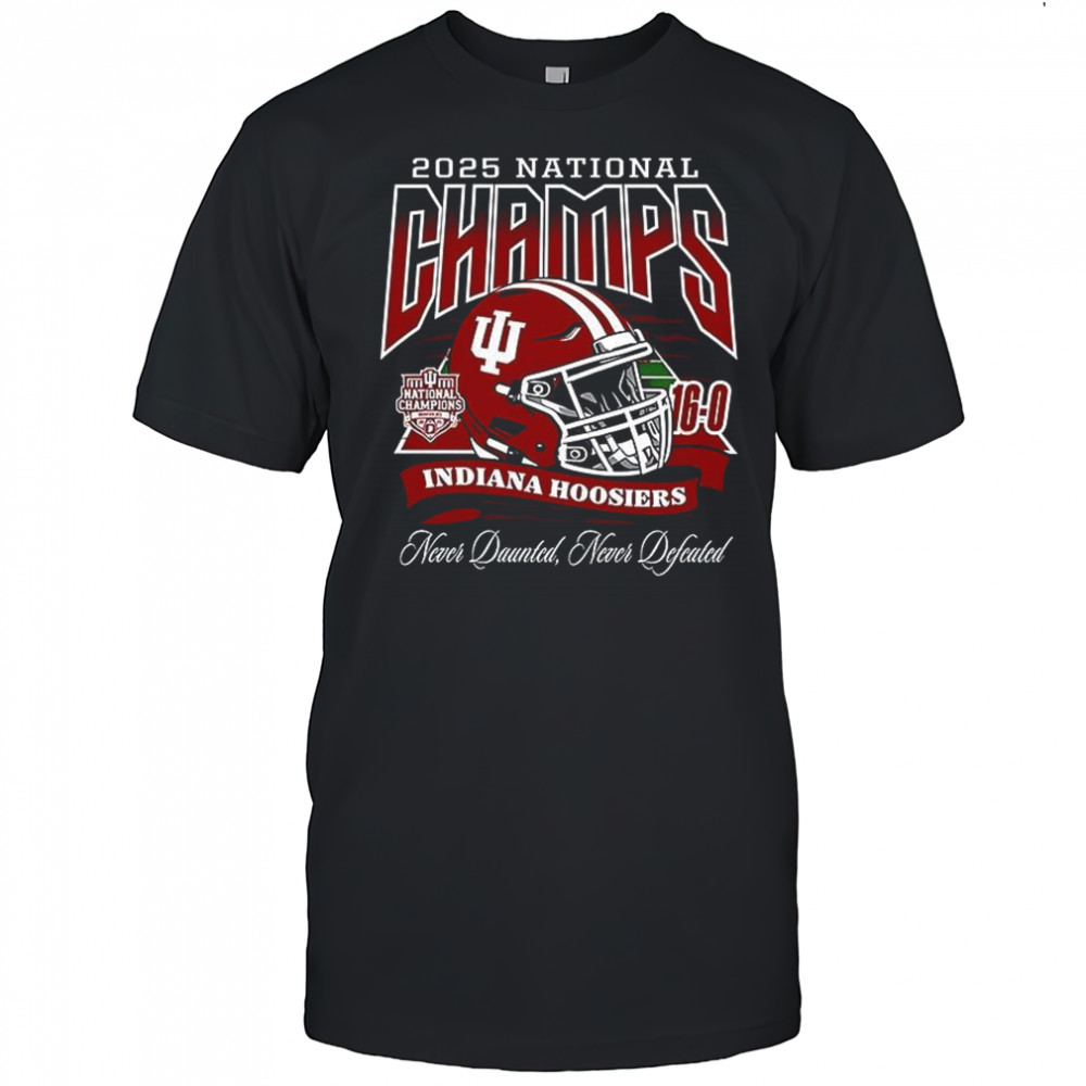 Indiana Hoosiers 2025 National Champs helmet shirt