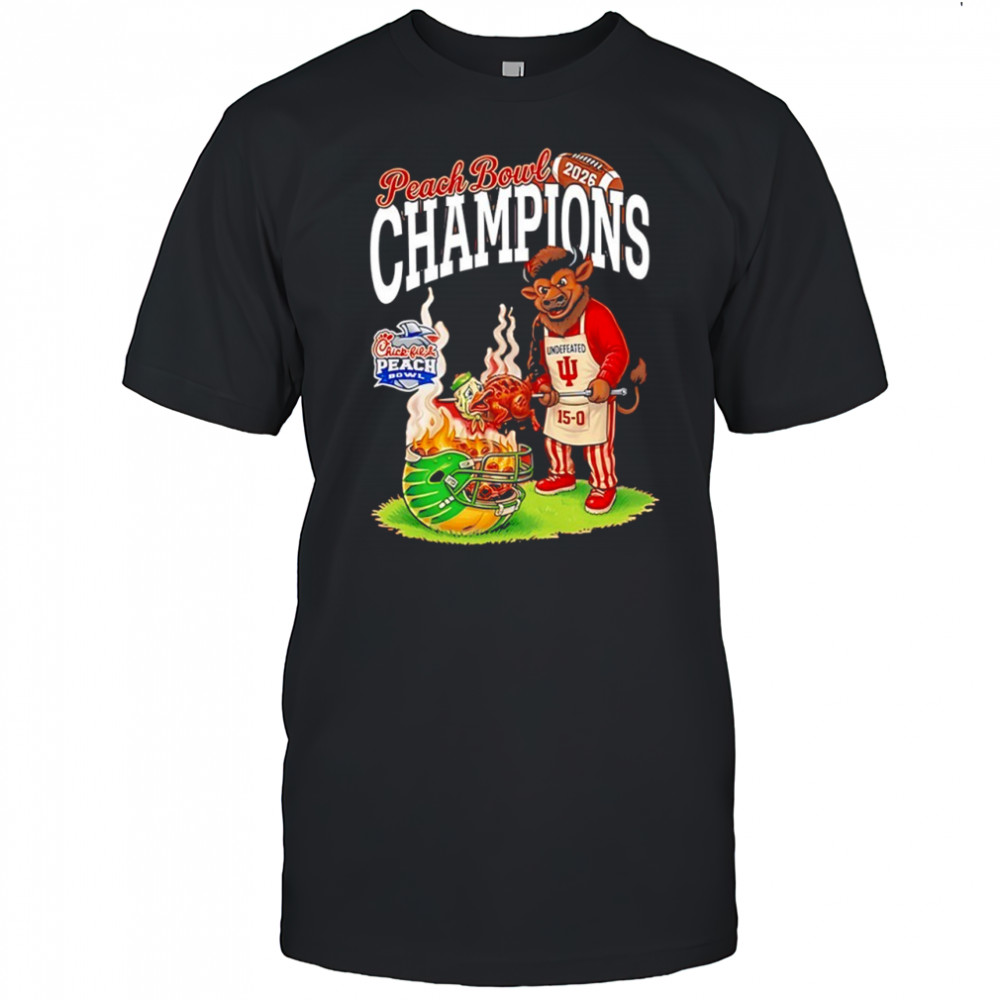 Indiana Hoosiers 2026 Peach Bowl Champions mascots funny shirt