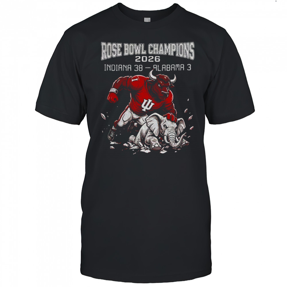 Indiana Hoosiers 2026 Rose Bowl Champions Go Big Red Mascot shirt