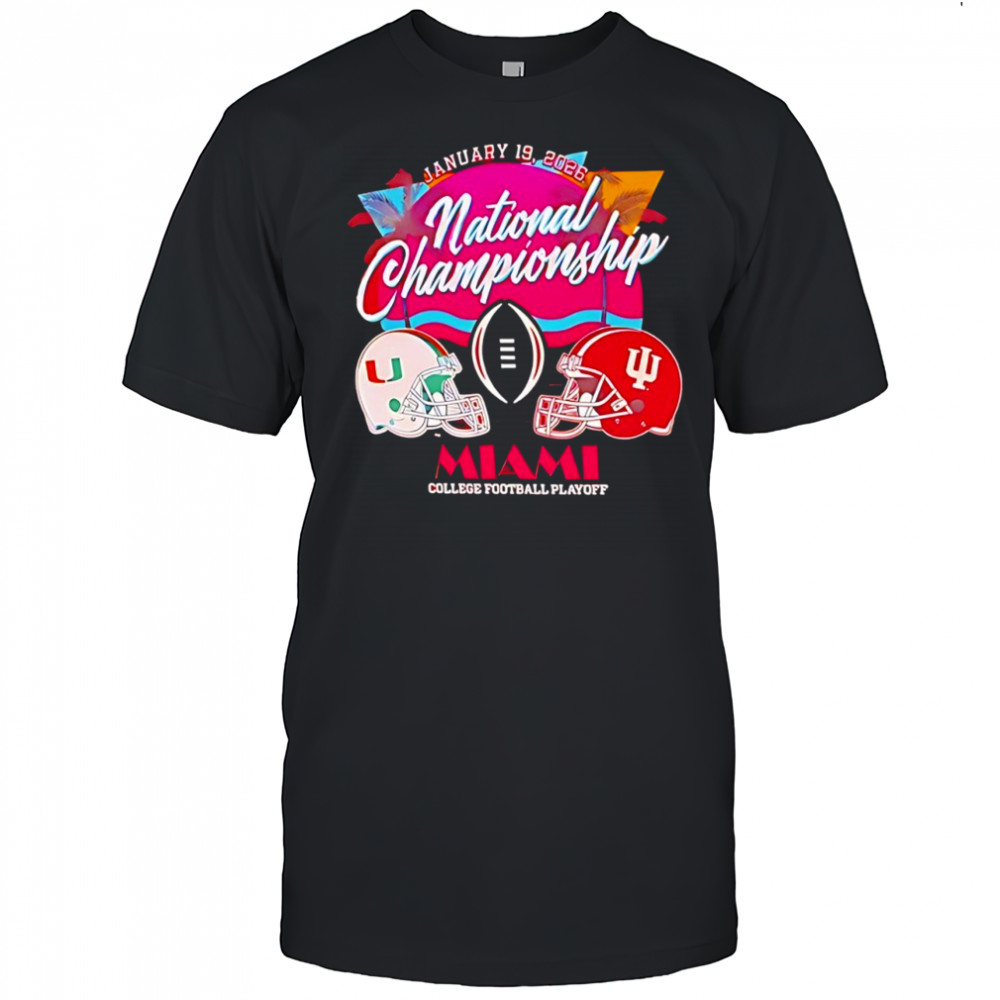 Indiana vs Miami 2026 CFP National Championship Bound Sunset shirt