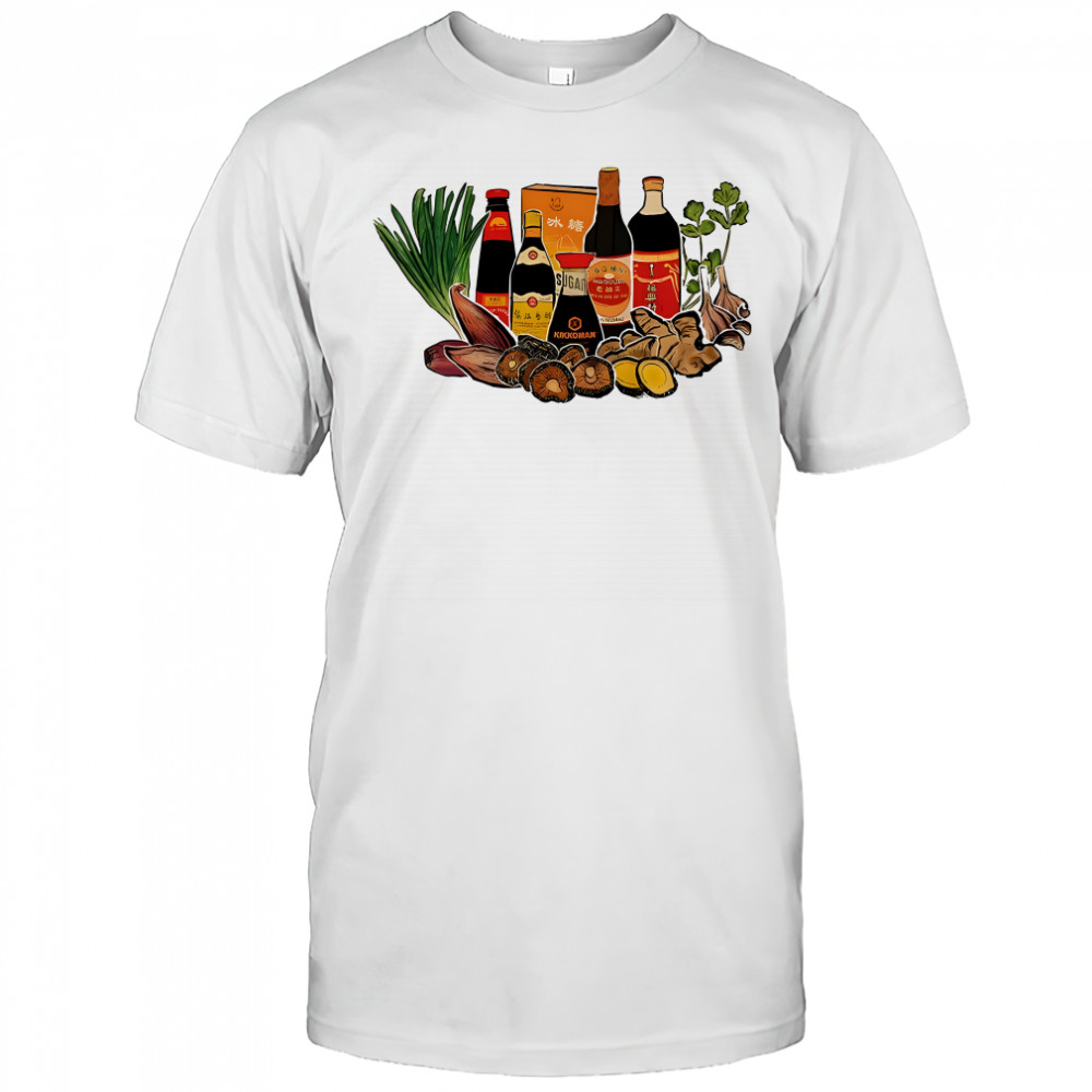 Ingredients in Asian cuisine Chinese food art shirt