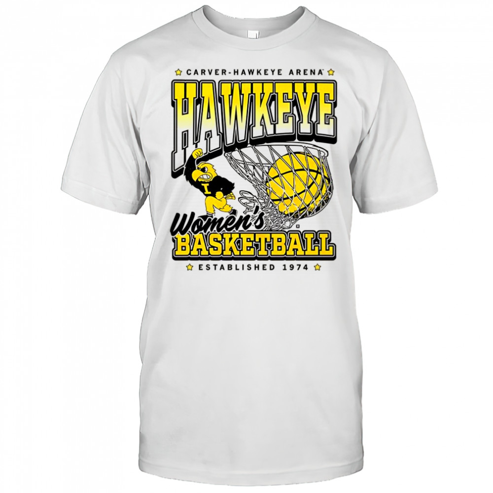 Iowa Hawkeyes women’s basketball est 1974 Carver-Hawkeye arena mascot shirt