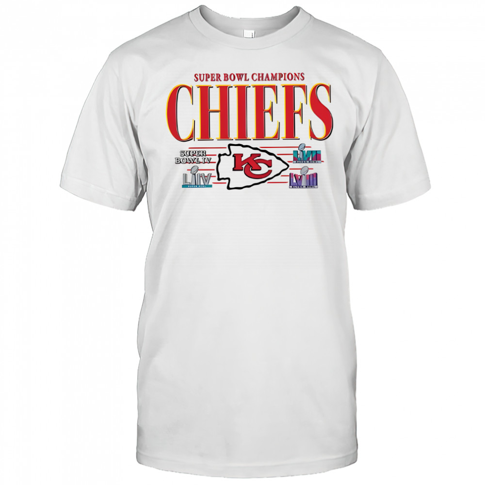 Kansas City Chiefs NFL Super Bowl Champions The team’s championships vintage logo shirt