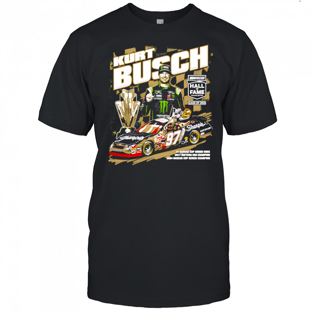Kurt Busch Checkered Flag Sports NASCAR 2026 Hall of Fame shirt