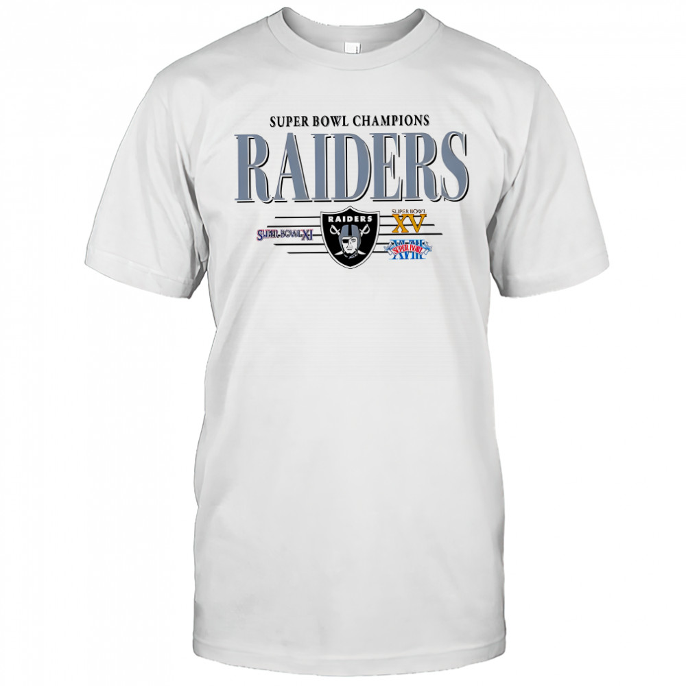 Las Vegas Raiders NFL Super Bowl Champions The team’s championships vintage logo shirt