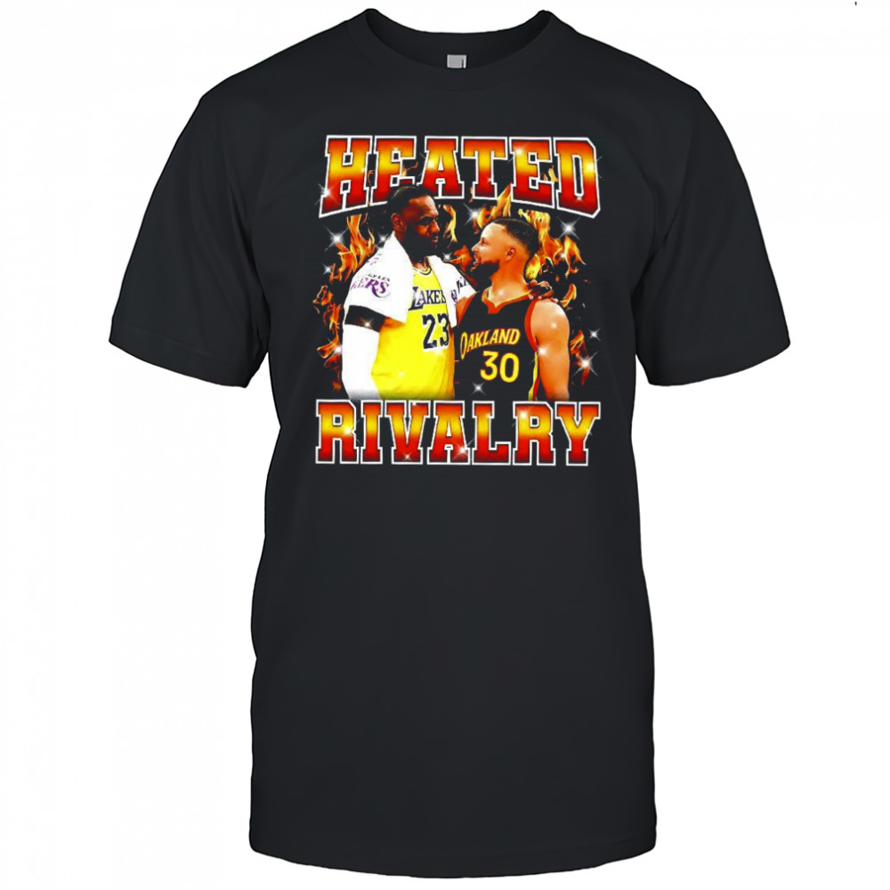 Lebron vs Curry NBA player Heated Rivalry parody shirt
