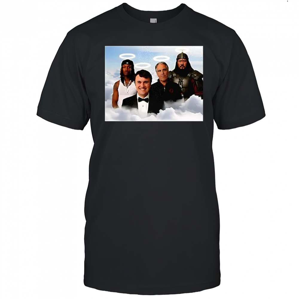 Legends in heaven heavy King Von Charlie Kirk Genghis Khan Jeffrey Epstein shirt