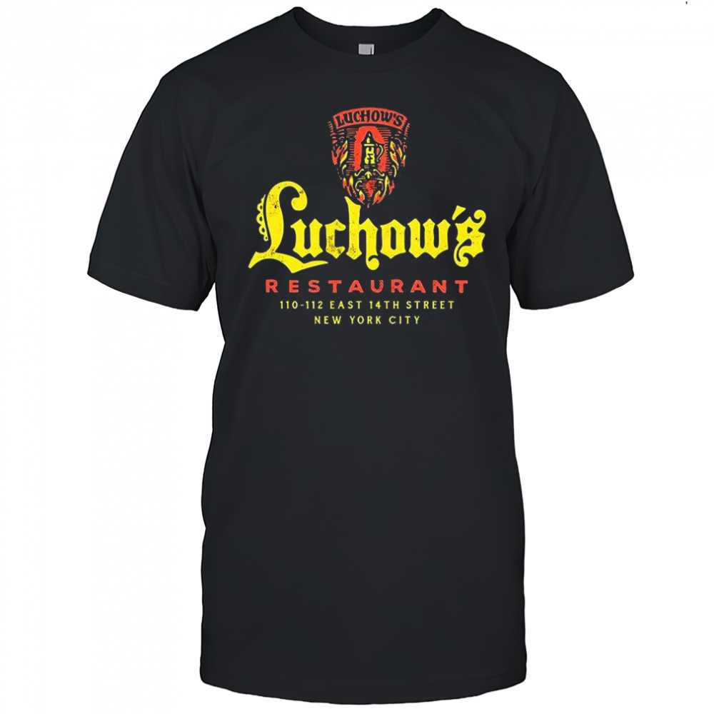 Luchow’s restaurant New York city address vintage logo shirt
