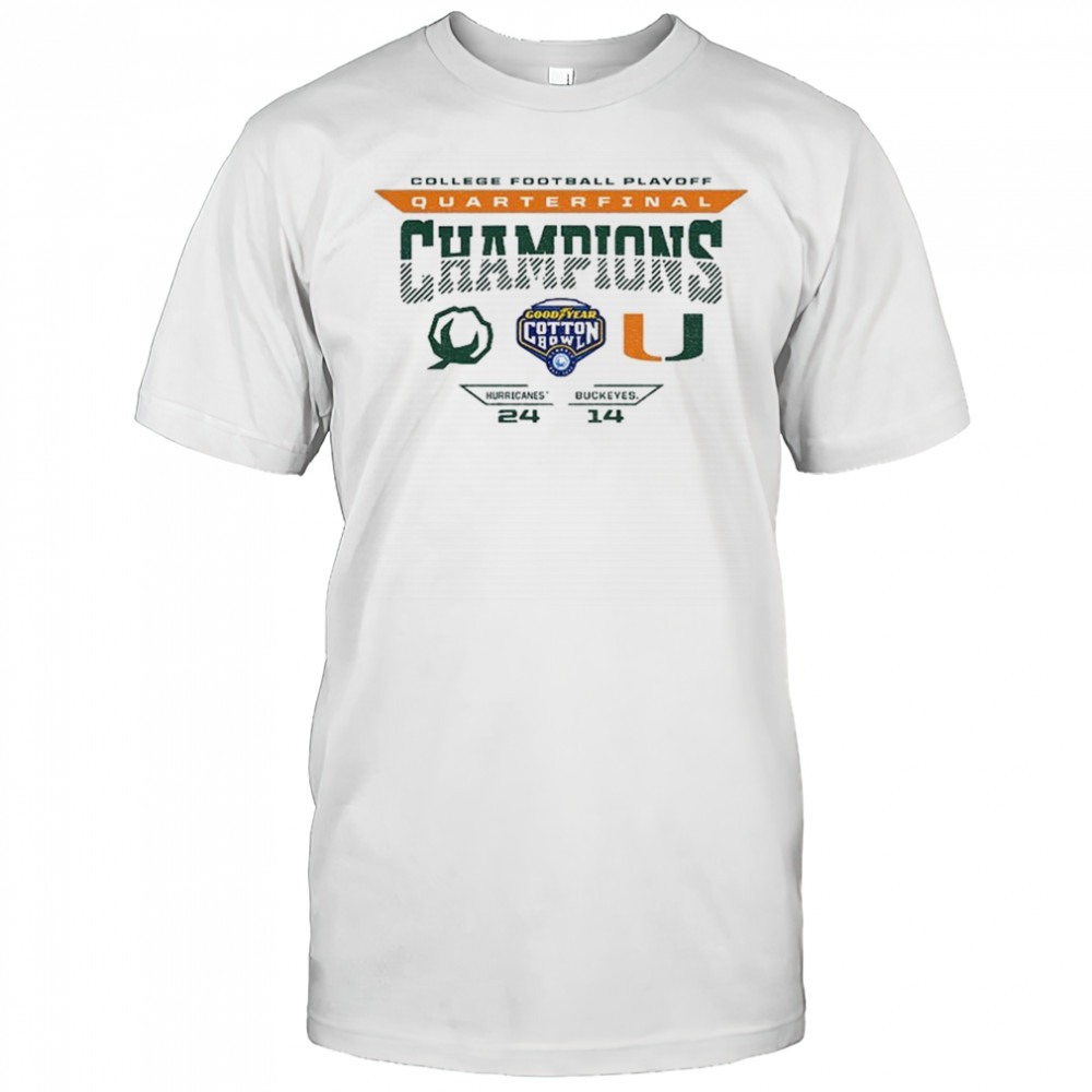Miami Hurricanes beat Ohio State Buckeyes 24-14 2025 CFP Cotton Bowl Champions shirt