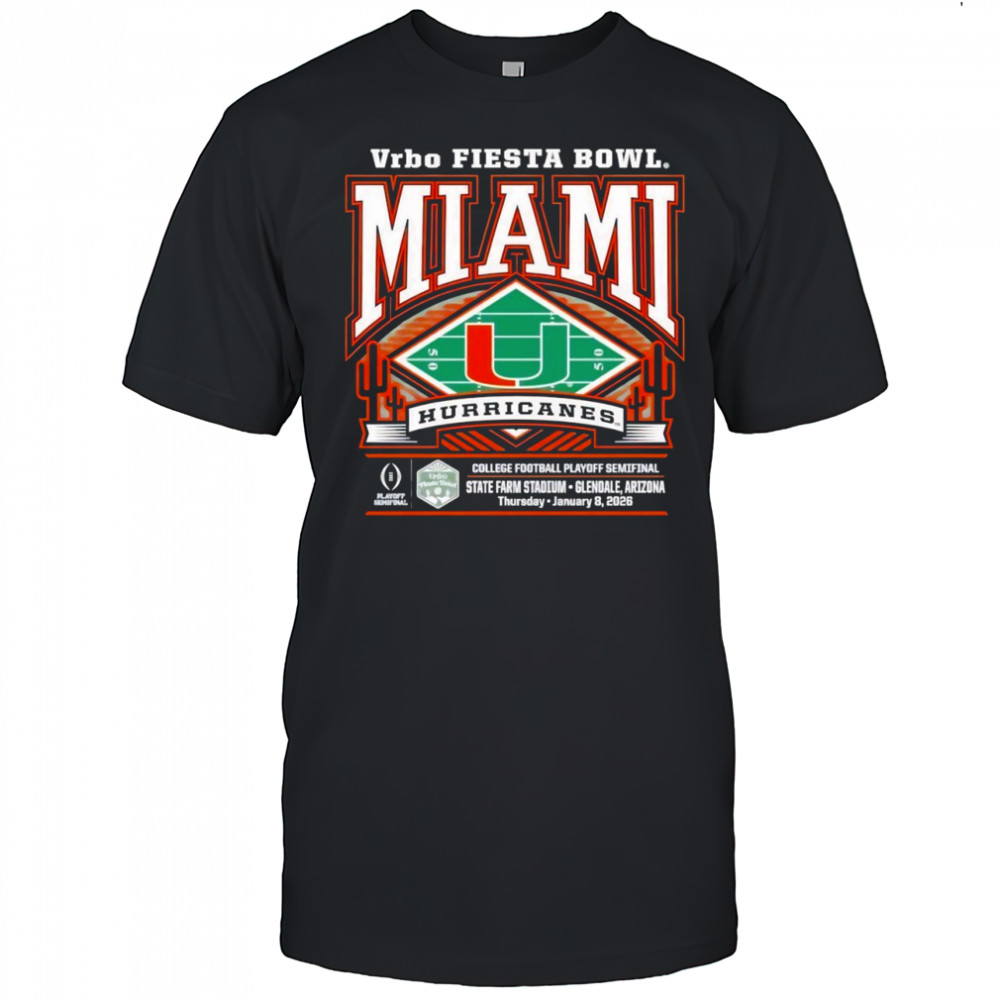 Miami Hurricanes College Football Playoff Vrbo Fiesta Bowl 2026 shirt