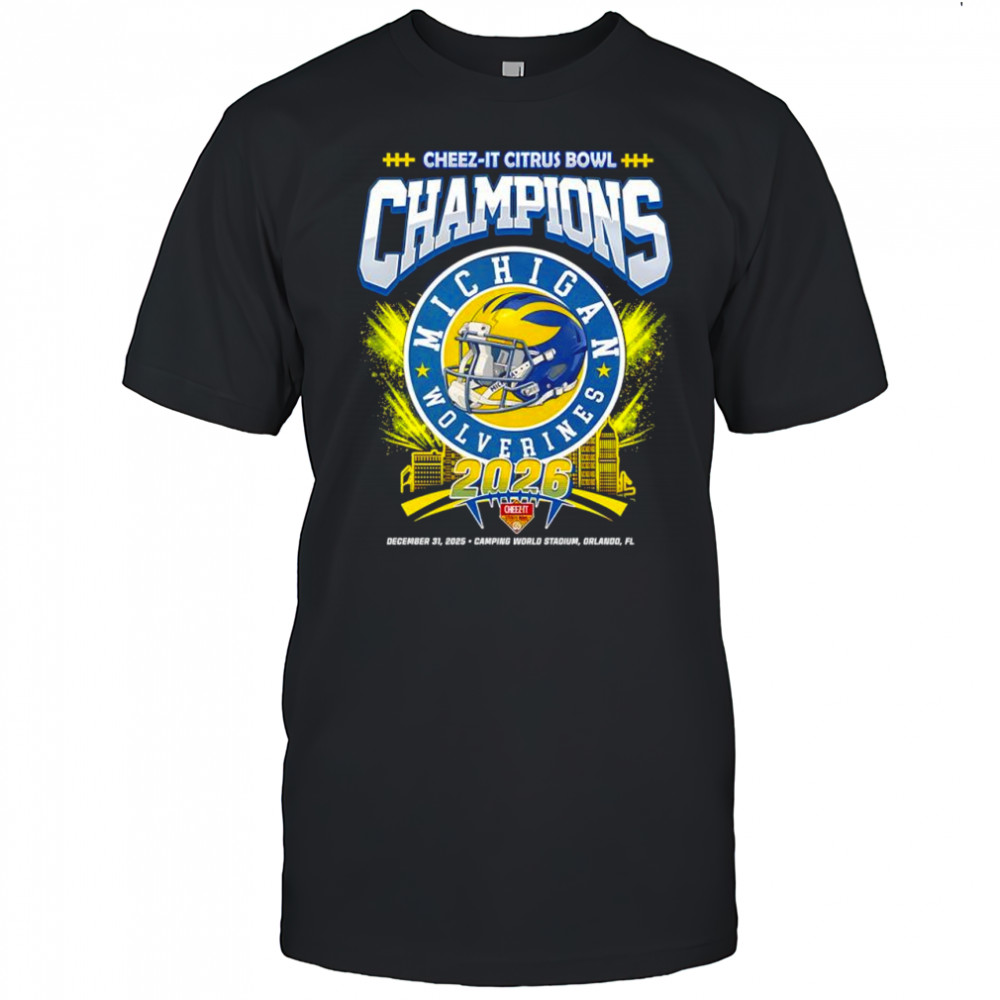Michigan Wolverines 2026 Cheez-It Citrus Bowl Champions graphic shirt