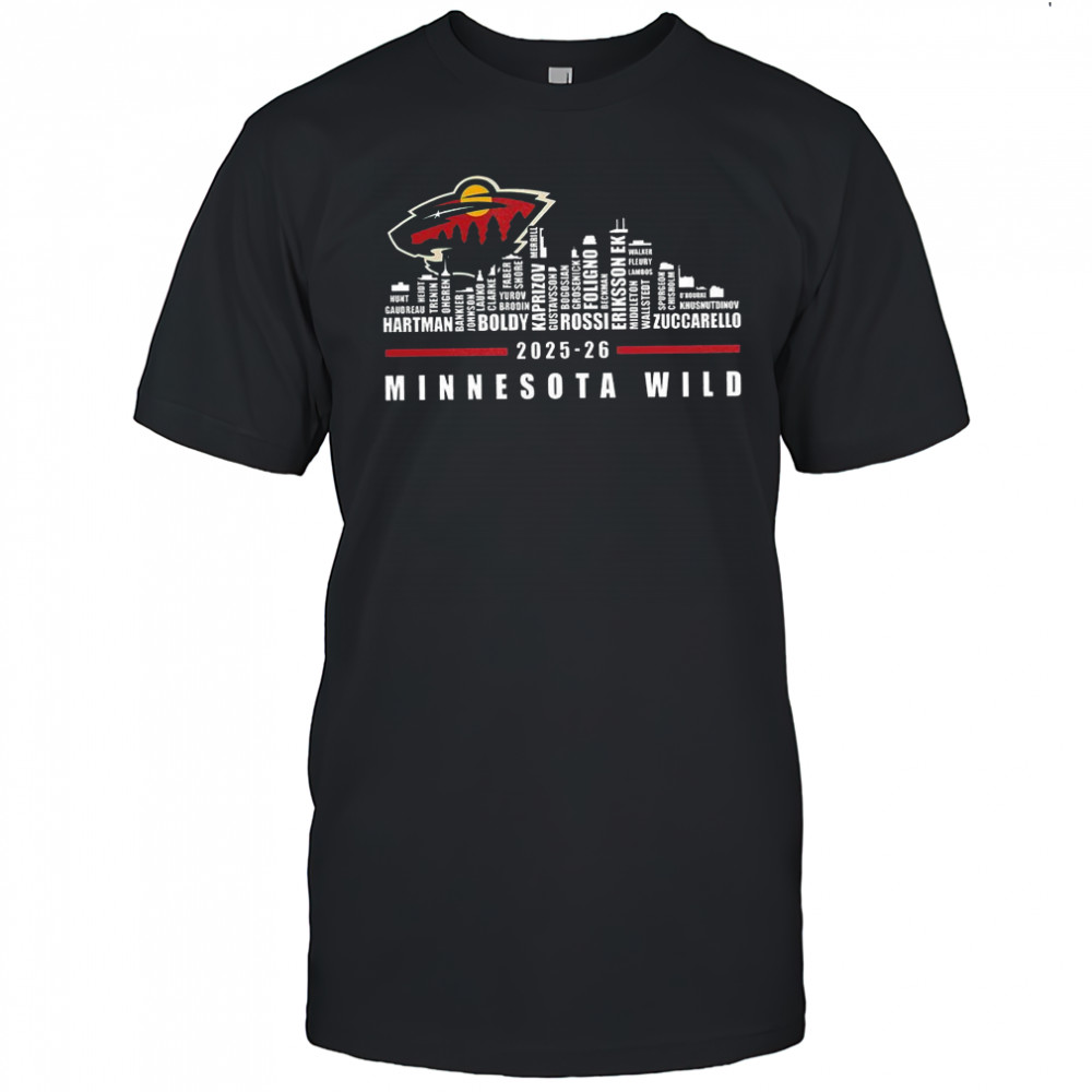 Minnesota Wild 2025-2026 City Skyline name shirt