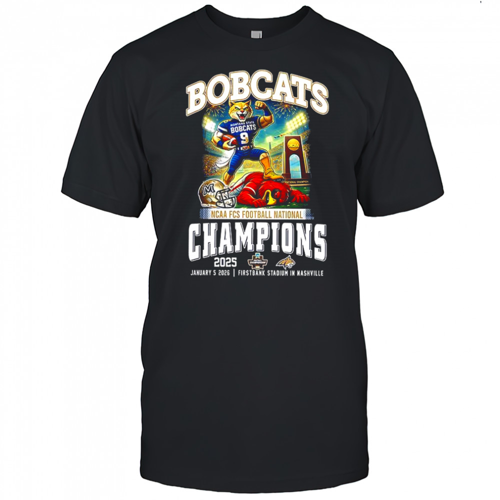 Montana State Bobcats FCS Football National Champions 2025 FirstBank stadium mascot shirt