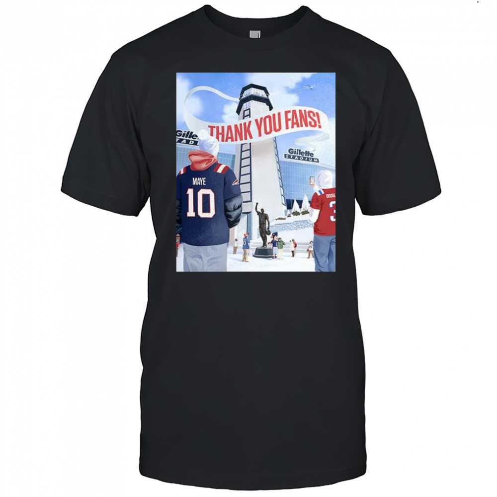 New England Patriots NFL thank you fans Gillette stadium shirt