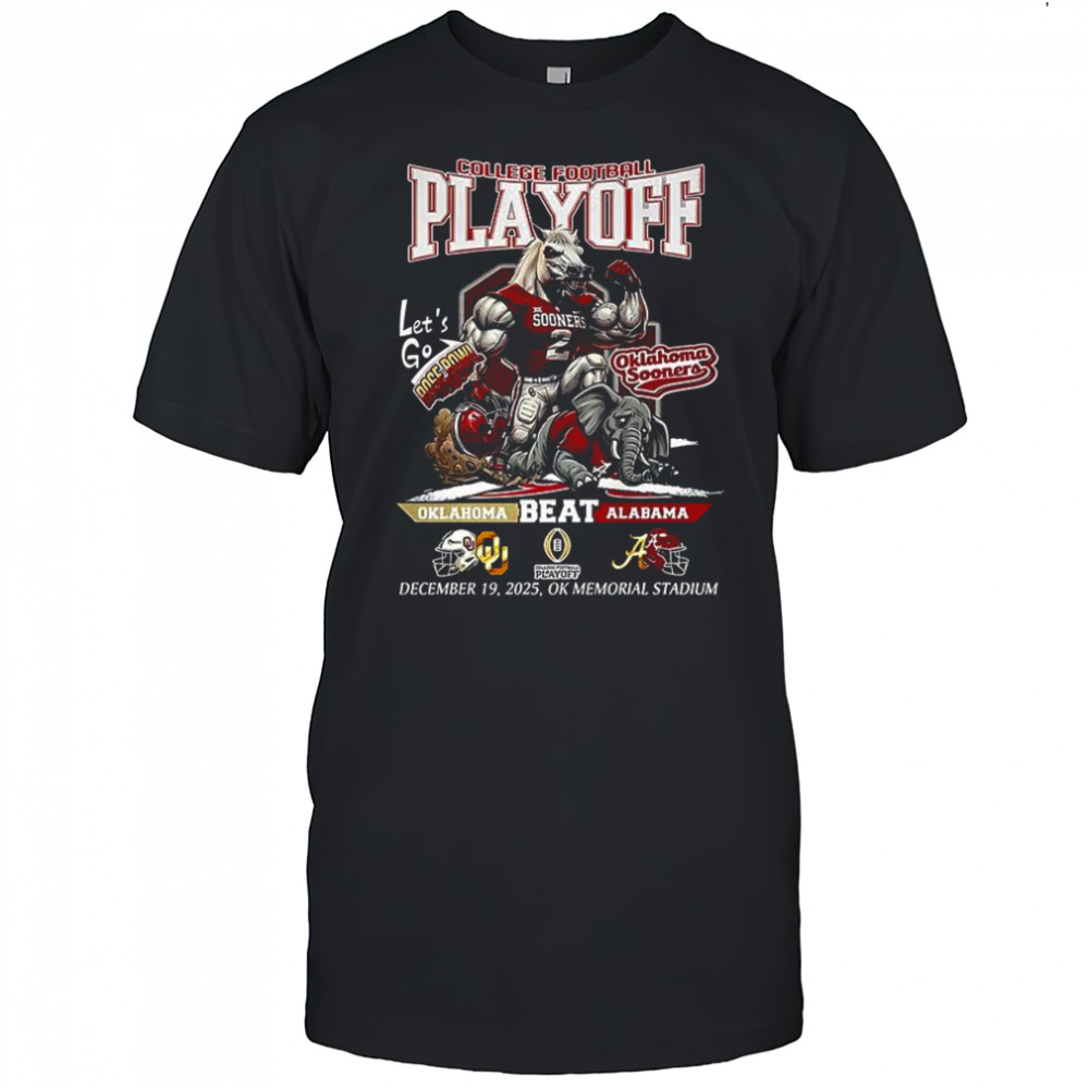 Oklahoma beat Alabama mascot college football playoff 2025 shirt