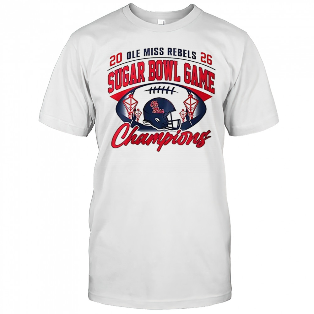 Ole Miss Rebels NCAA 2026 Sugar Bowl champions helmet logo shirt