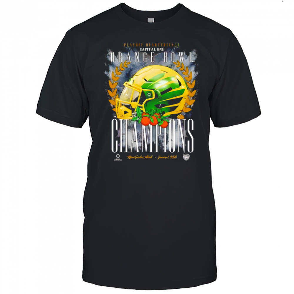 Oregon Ducks Football Helmet 2026 Orange Bowl Champions shirt