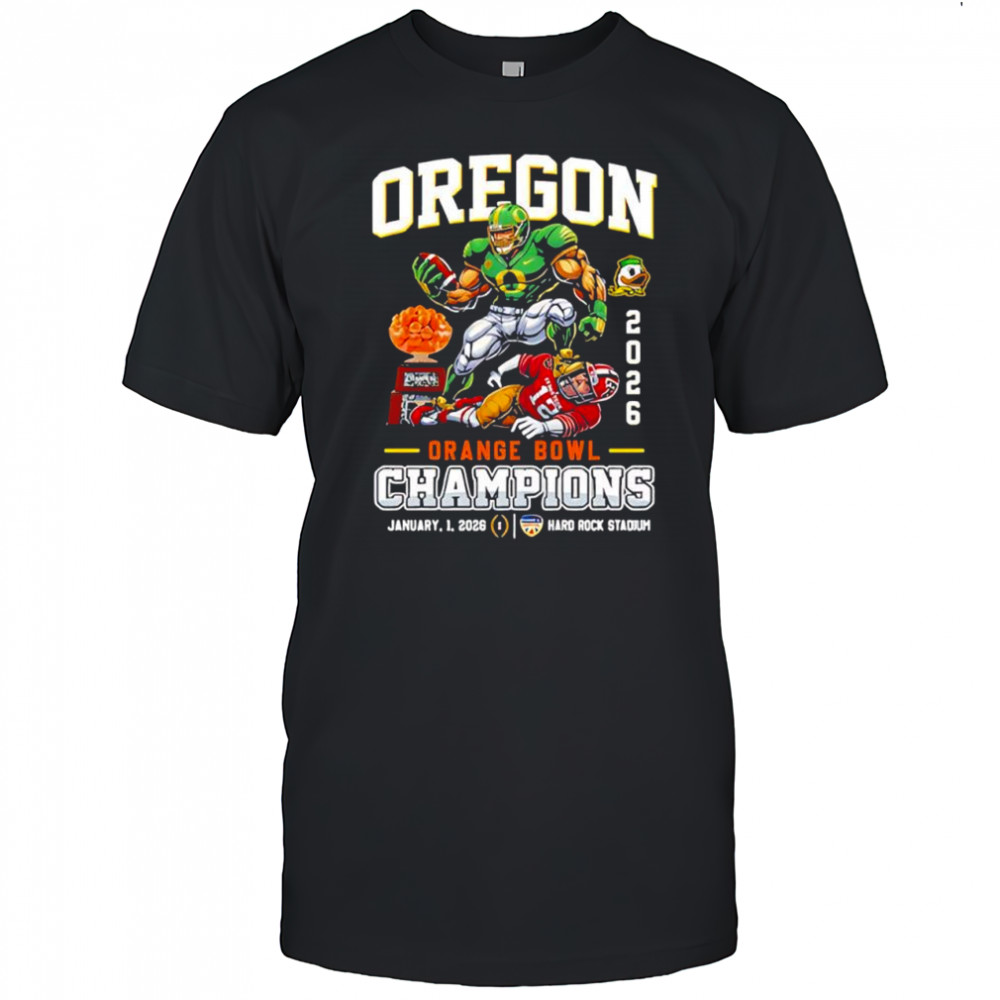 Oregon Ducks Orange Bowl Champions January 1st 2026 Hard Rock Stadium shirt