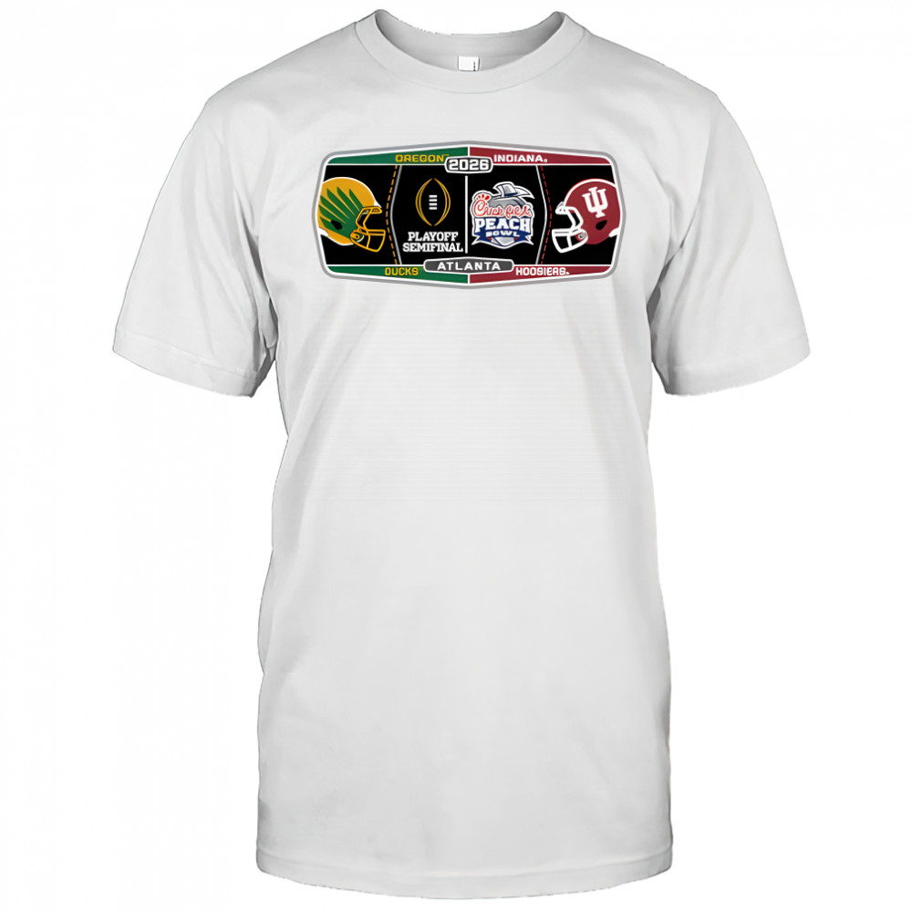 Oregon Ducks vs Indiana Hoosiers CFP Peach Bowl 2026 Shirt