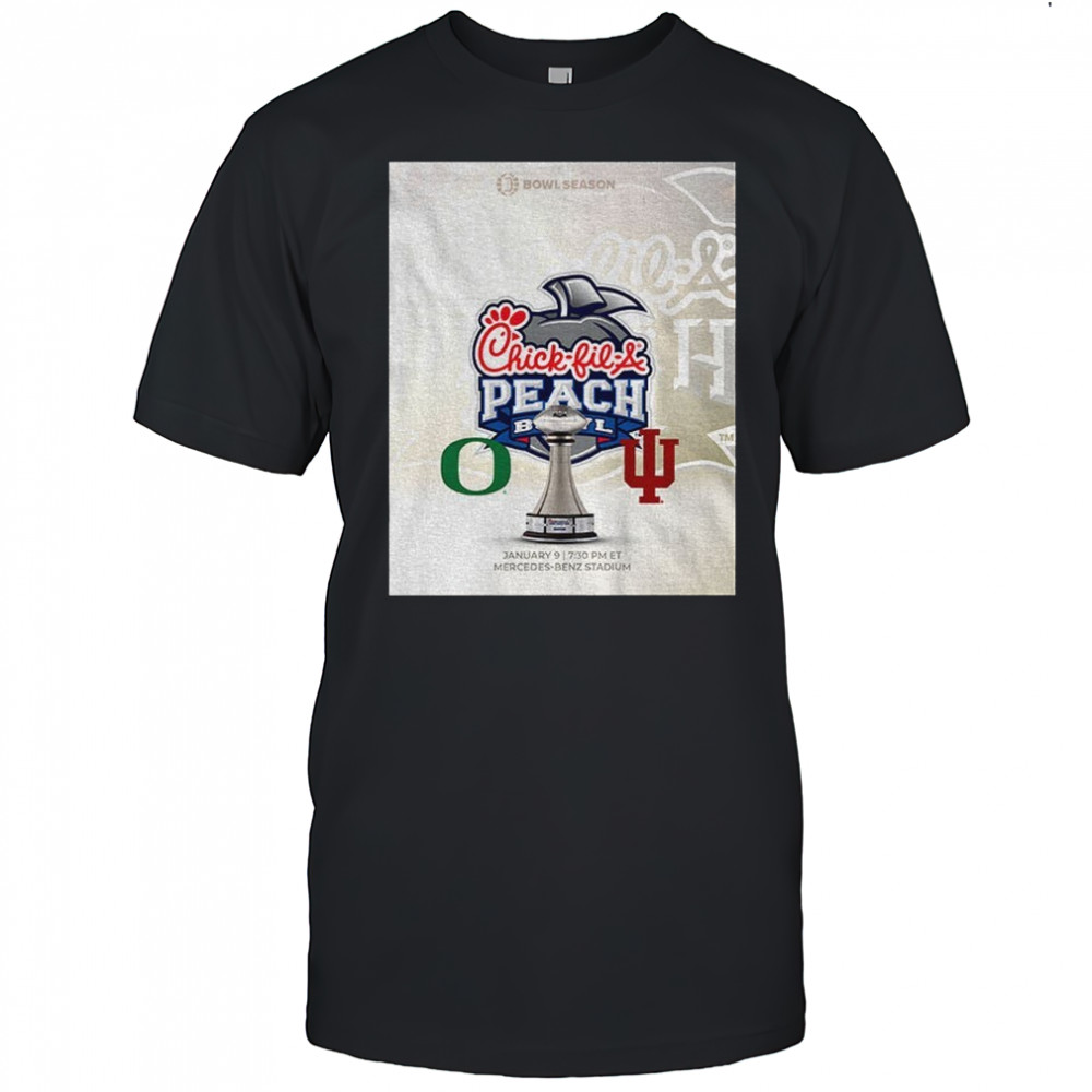 Oregon Ducks vs Indiana Hoosiers Chick-fil-A Peach Bowl College Football Playoff shirt