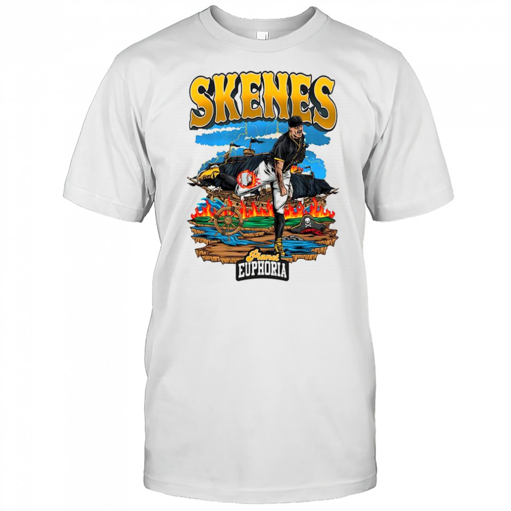 Paul Skenes Pittsburgh Pirates MLB throwing position name graphic shirt