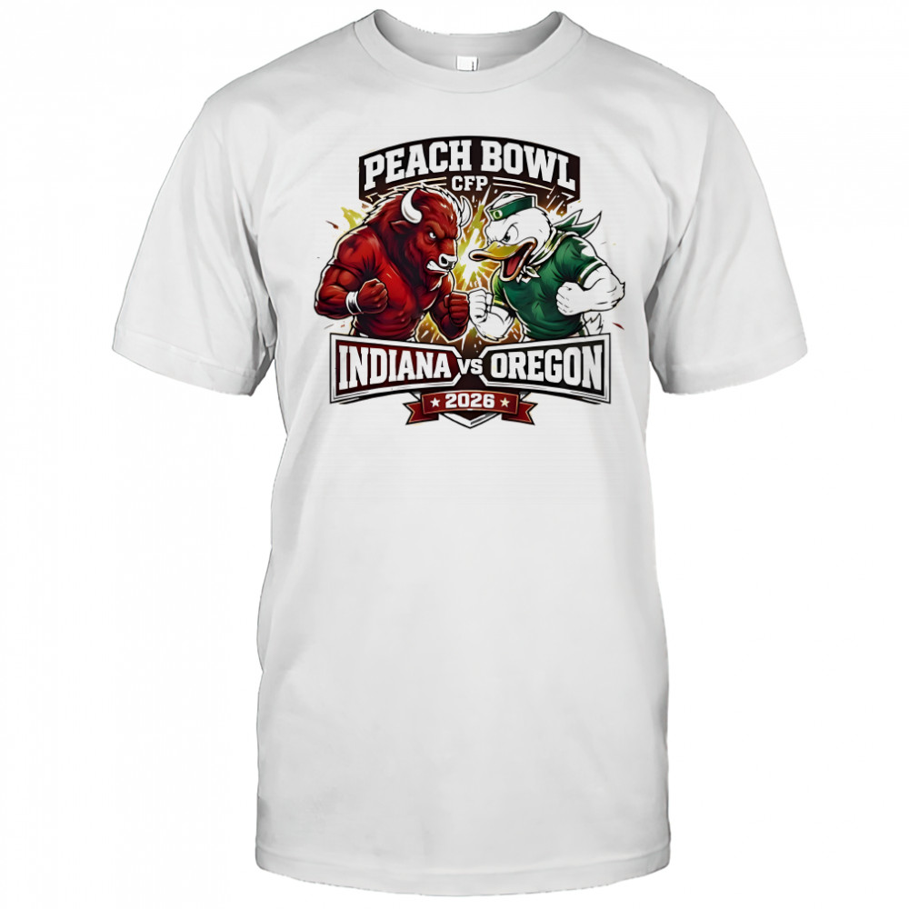 Playoff Mascot Indiana vs Oregon Peach Bowl CFP 2026 shirt