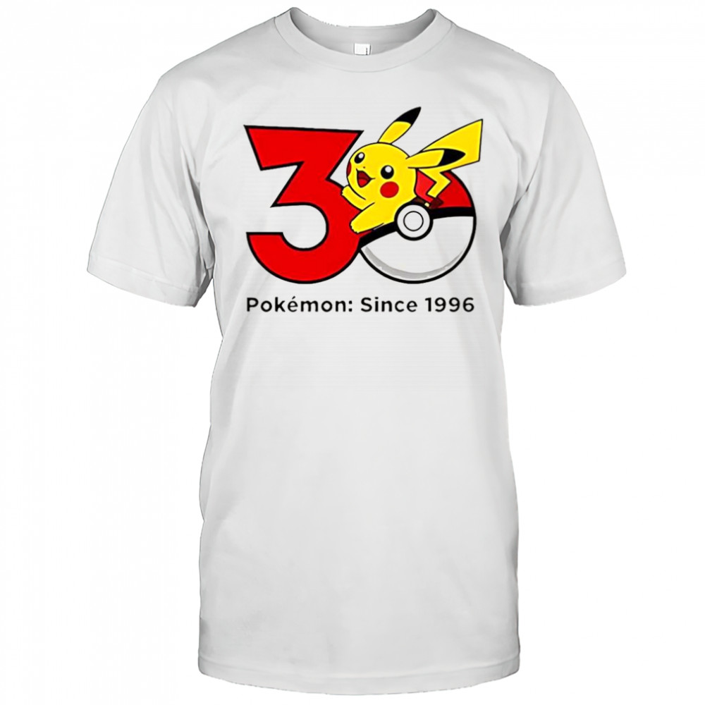 Pokemon anime 30th anniversary since 1996 shirt
