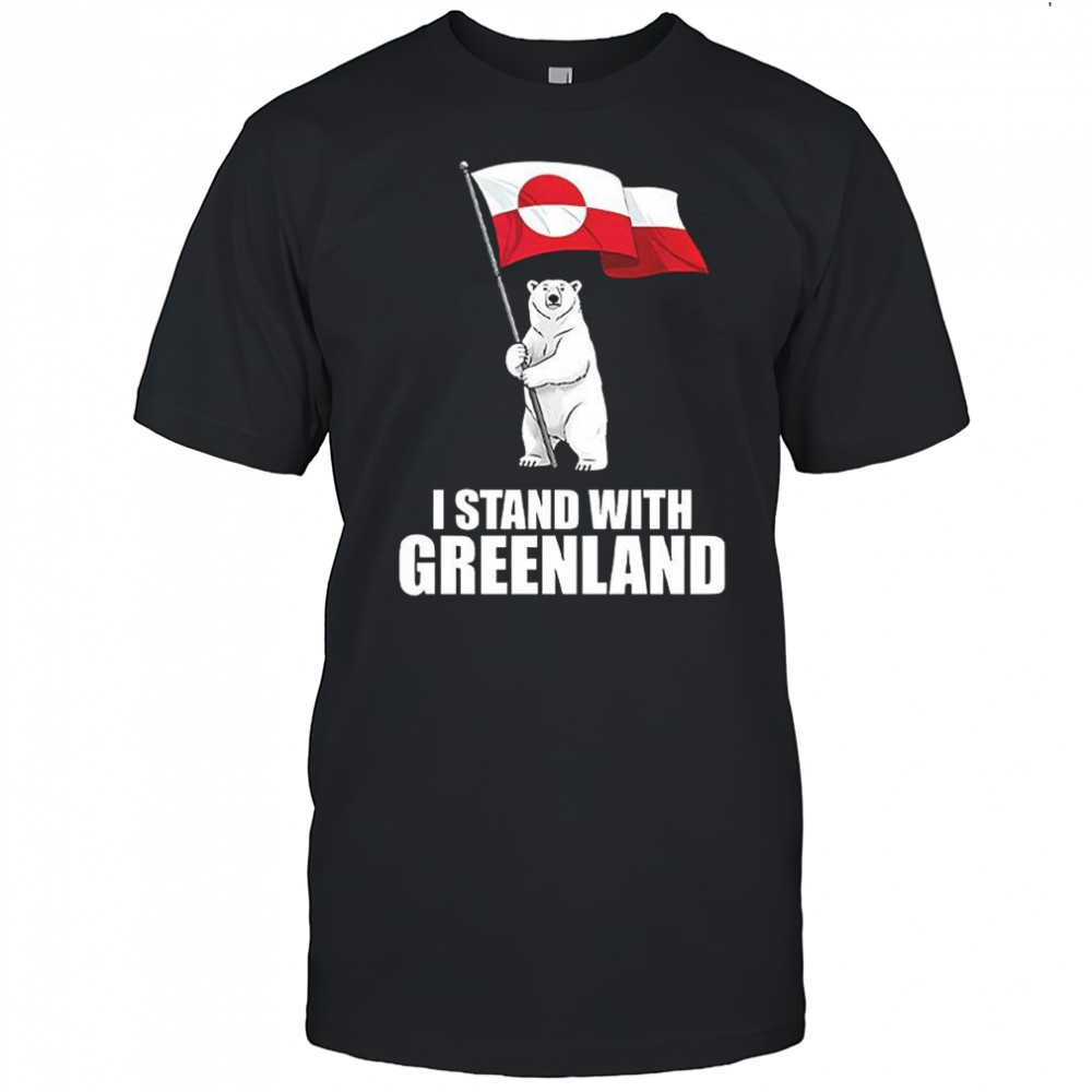 Polar bear stand with Greenland shirt