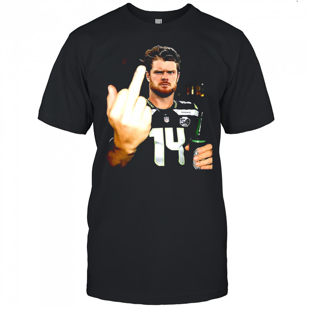 Sam Darnold Seattle Seahawks middle finger party meme shirt