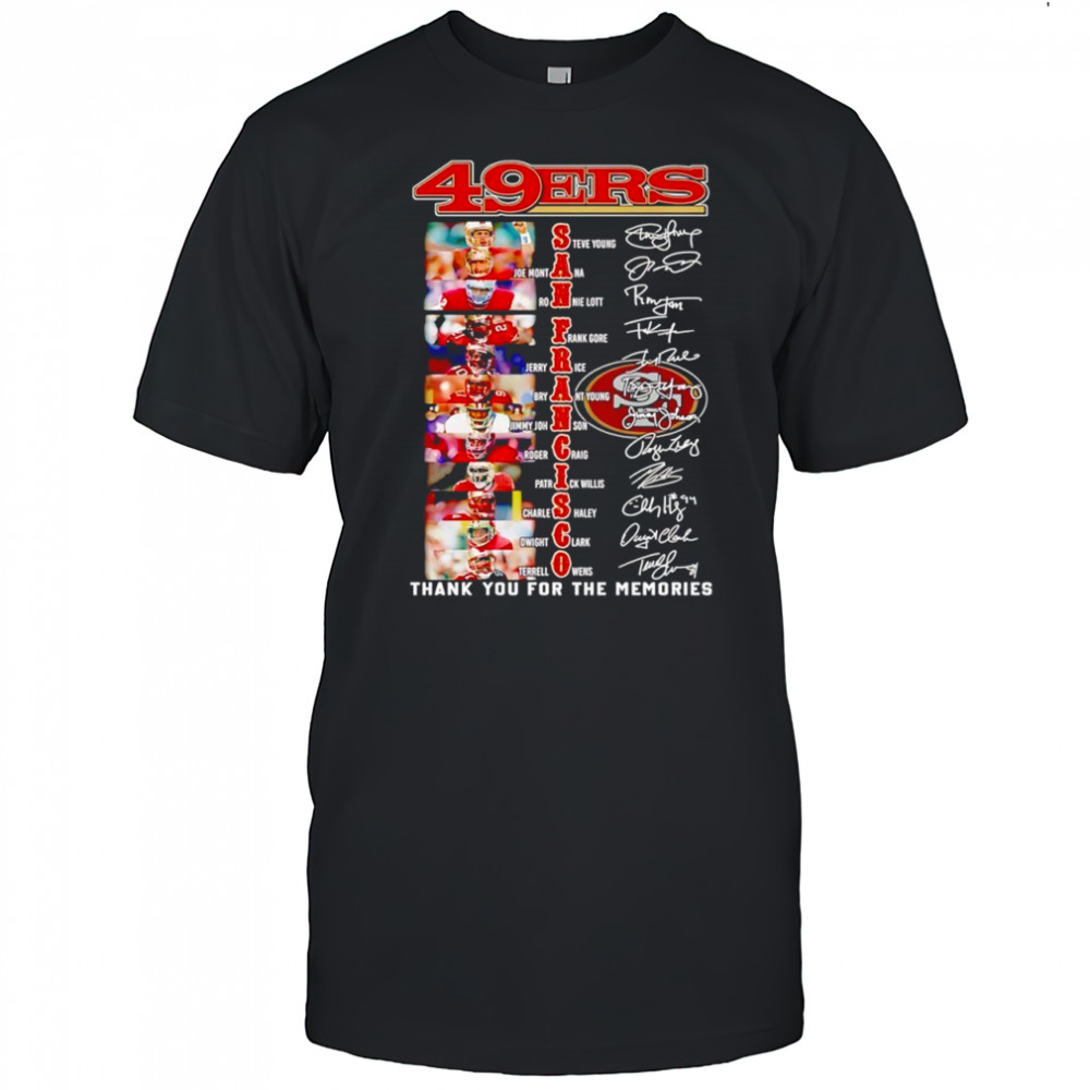 San Francisco 49ers thank you for the memories signatures shirt