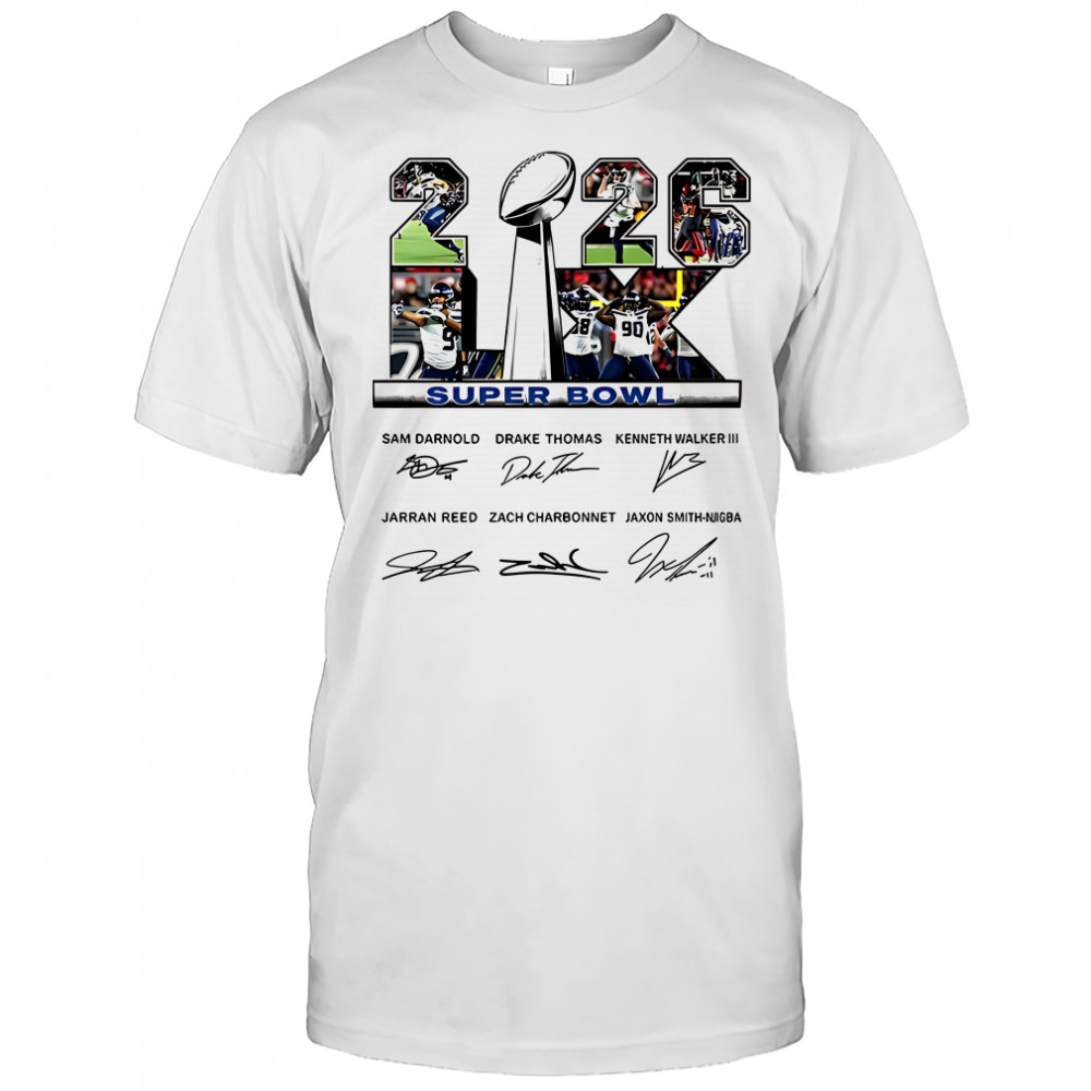 Seattle Seahawks Super Bowl LX 2026 Championship signature shirt