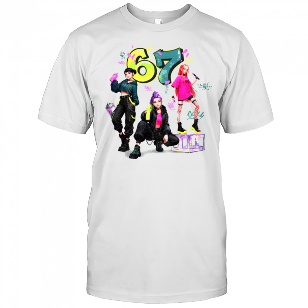 Six Seven 6 7 Meme graffiti Kpop Huntrix Girls Band shirt